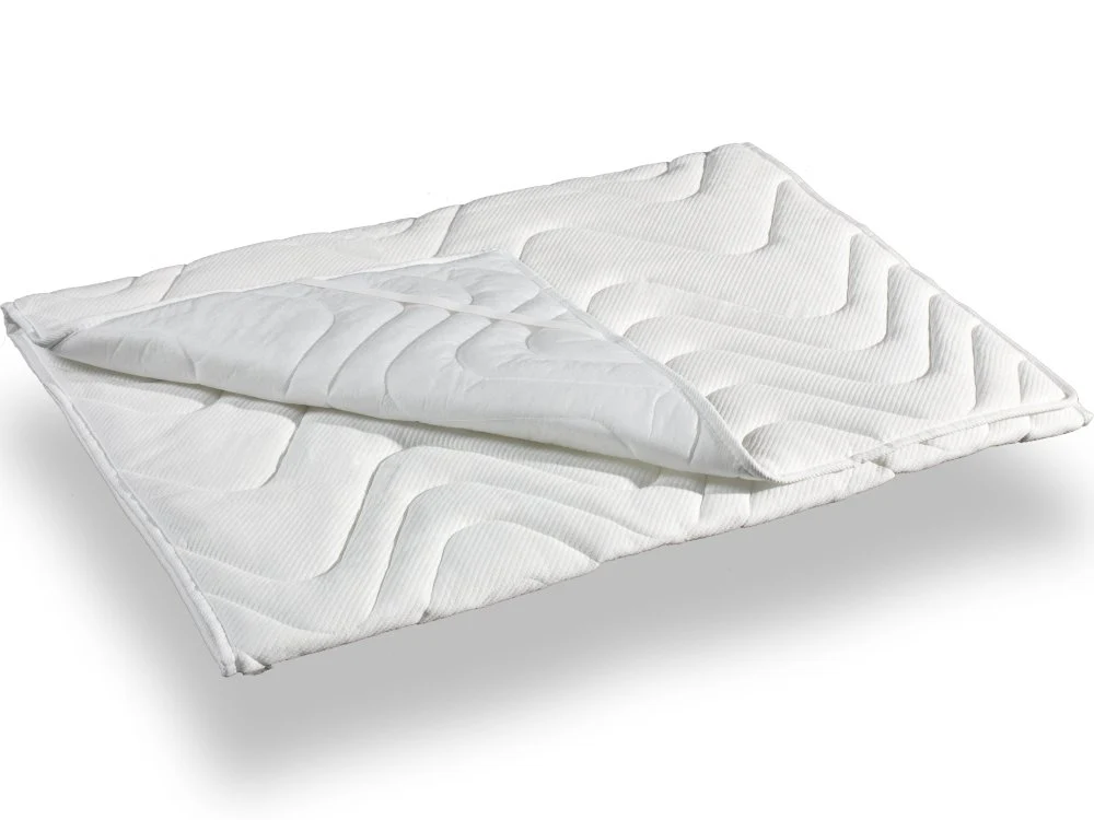Detailansicht eines hochwertigen ergomed® Matratzenbezugs mit Struktur