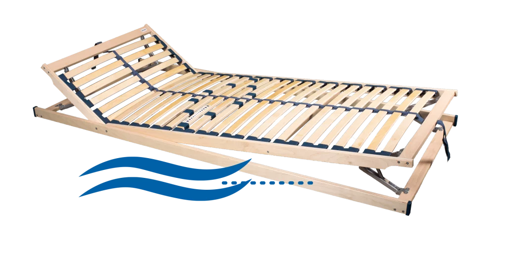 ergomed® Systemrahmen Olymp mit 28 Federholzleisten und verstellbarem Kopf- und Fußteil
